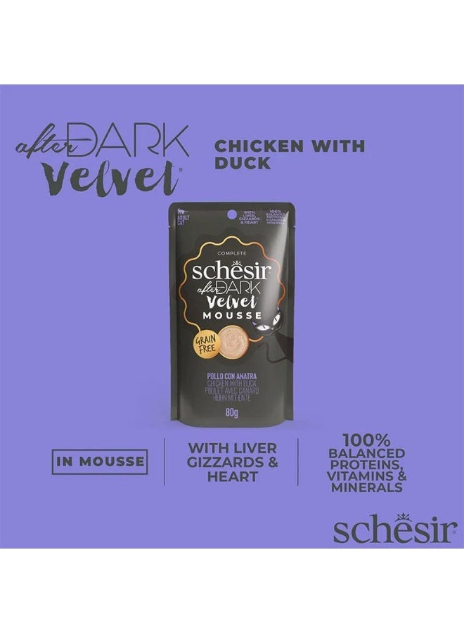 Schesir After Dark Velvet Mousse For Cat - Chicken With Duck 80g - Image 3